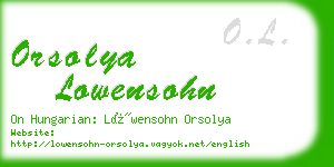 orsolya lowensohn business card
